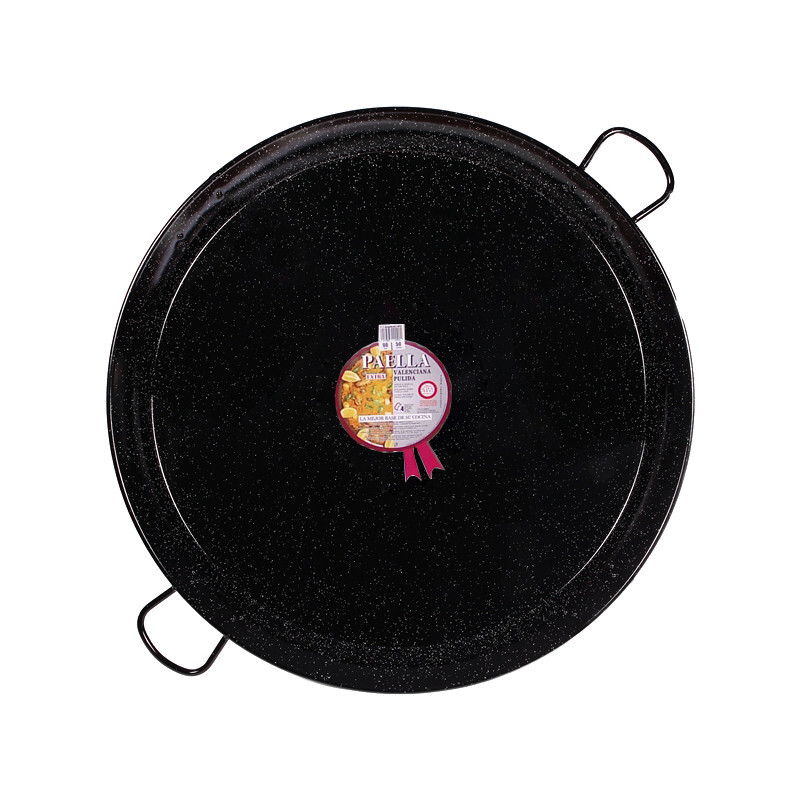 30cm – 80cm Enamelled Paella Pan + Aluminium Lid +Spoon (according to variation)