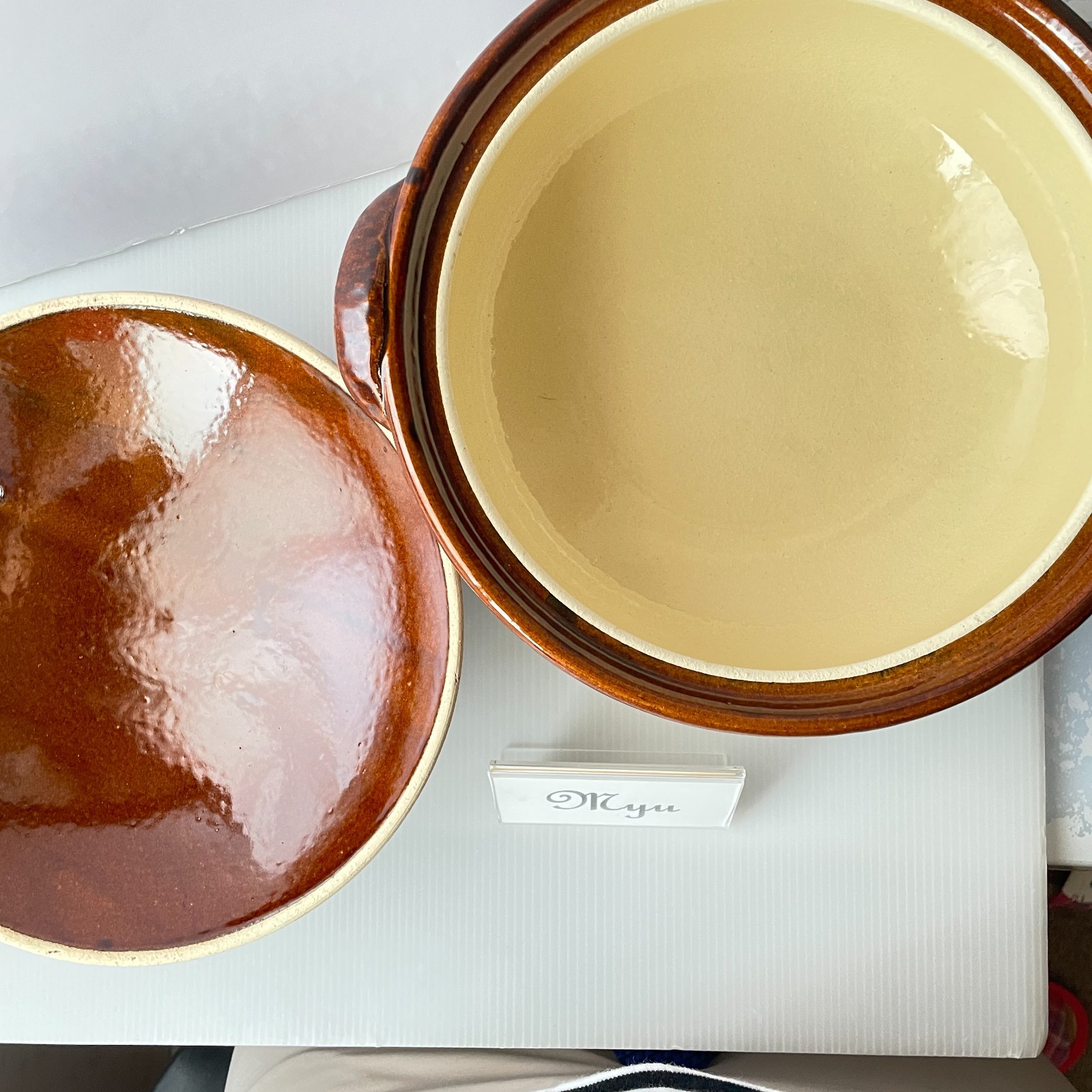 Japanese DONABE Earthen Clay Pot Old-IGA Ware AME Blown Glazed Pottery Casserole