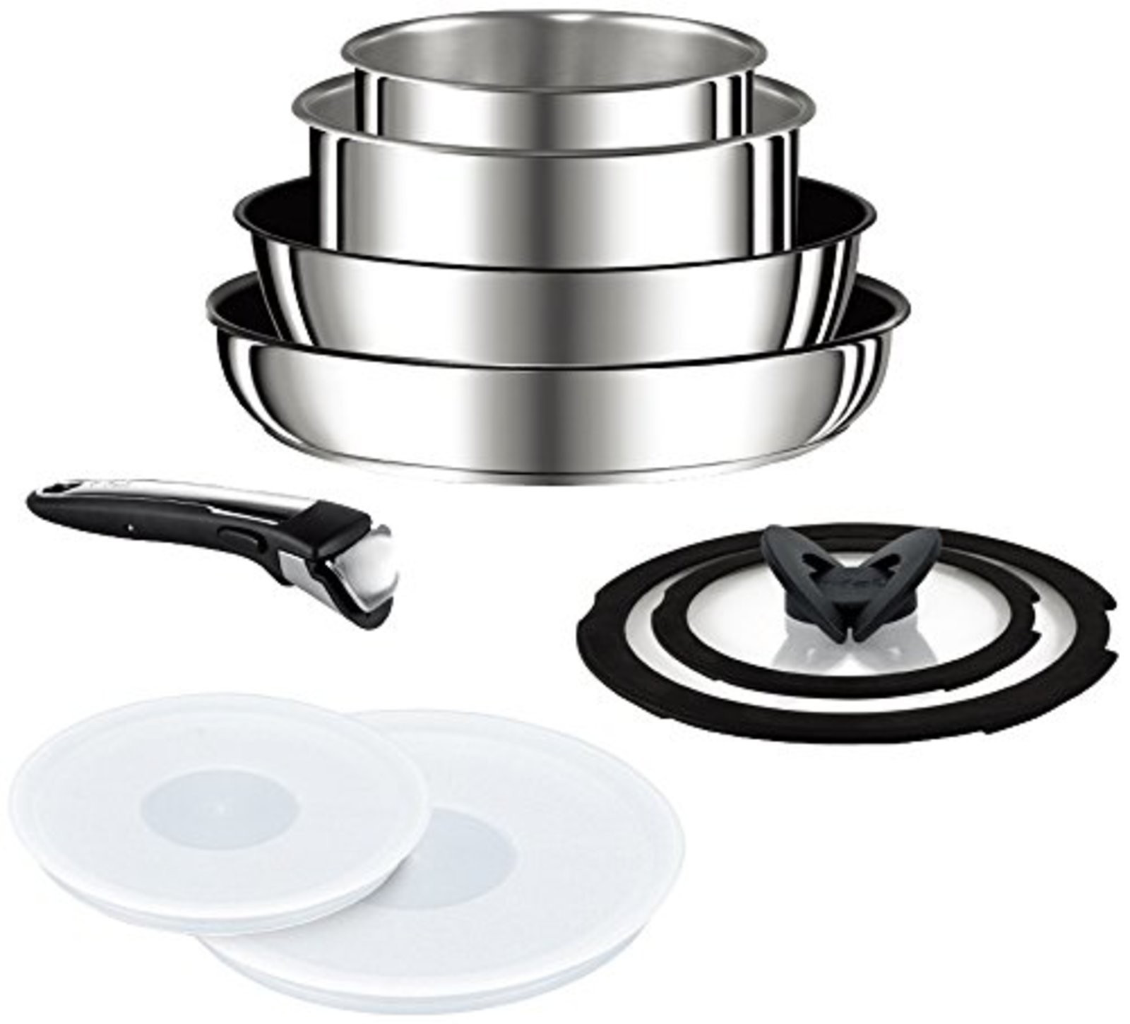 T-FAL Pan 9 pcs set detachable handle Ingenio Neo IH Stainless steel F/S wTrack#