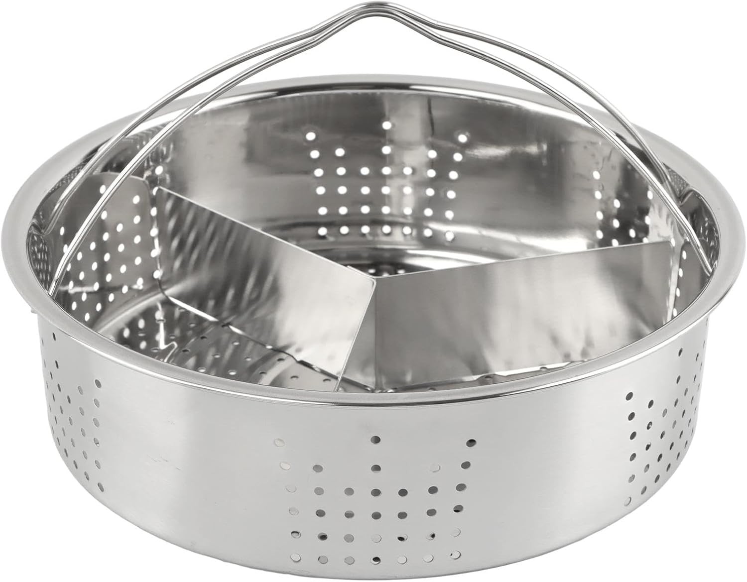 Stainless Steel Vegetable Steamer Basket, Insert Steaming Rack with Handle, Mesh