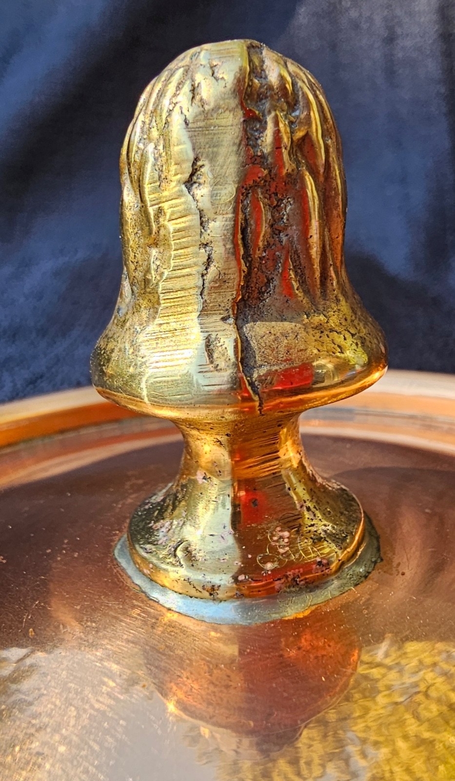 Ruffoni Historia 12cm Hammered Copper Lid ONLY with Acorn Bronze Knob Italy