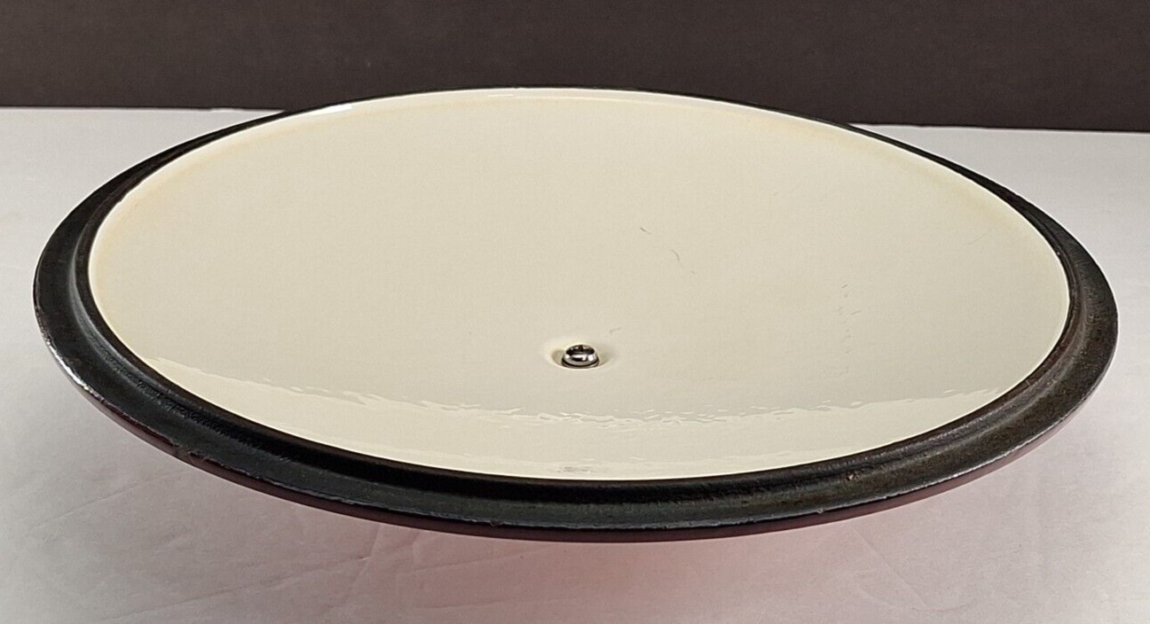 Red Enamel Replacement Lid Cast Iron Cooks Essentials 10″ 6 qt Round Dutch Oven