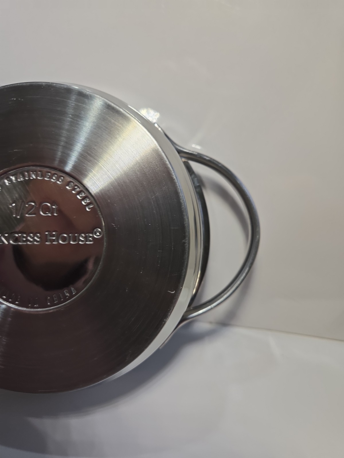 Princess House Etched Lid 1/2 Qt Pan 18/10 Stainless (5 1/2 x 1 3/4 in)