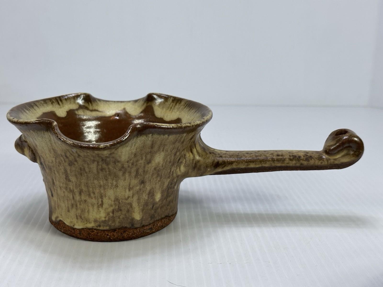 Terry Silverman Flameware Pottery Spouted Butter Warmer Fitzwilliam NH
