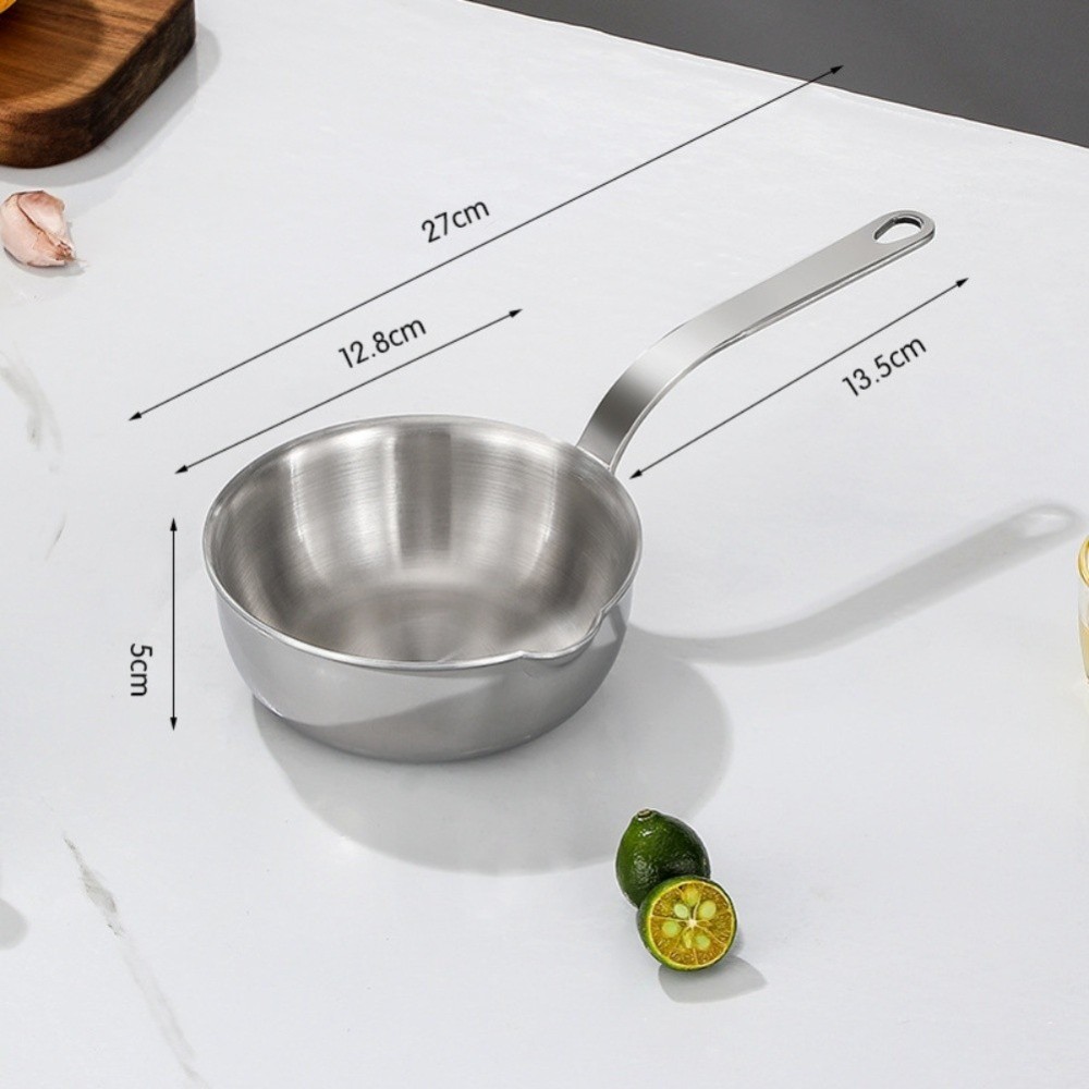 New Mini Frying Pan 304 Stainless Steel Small Omelet Pan With Pouring Spout