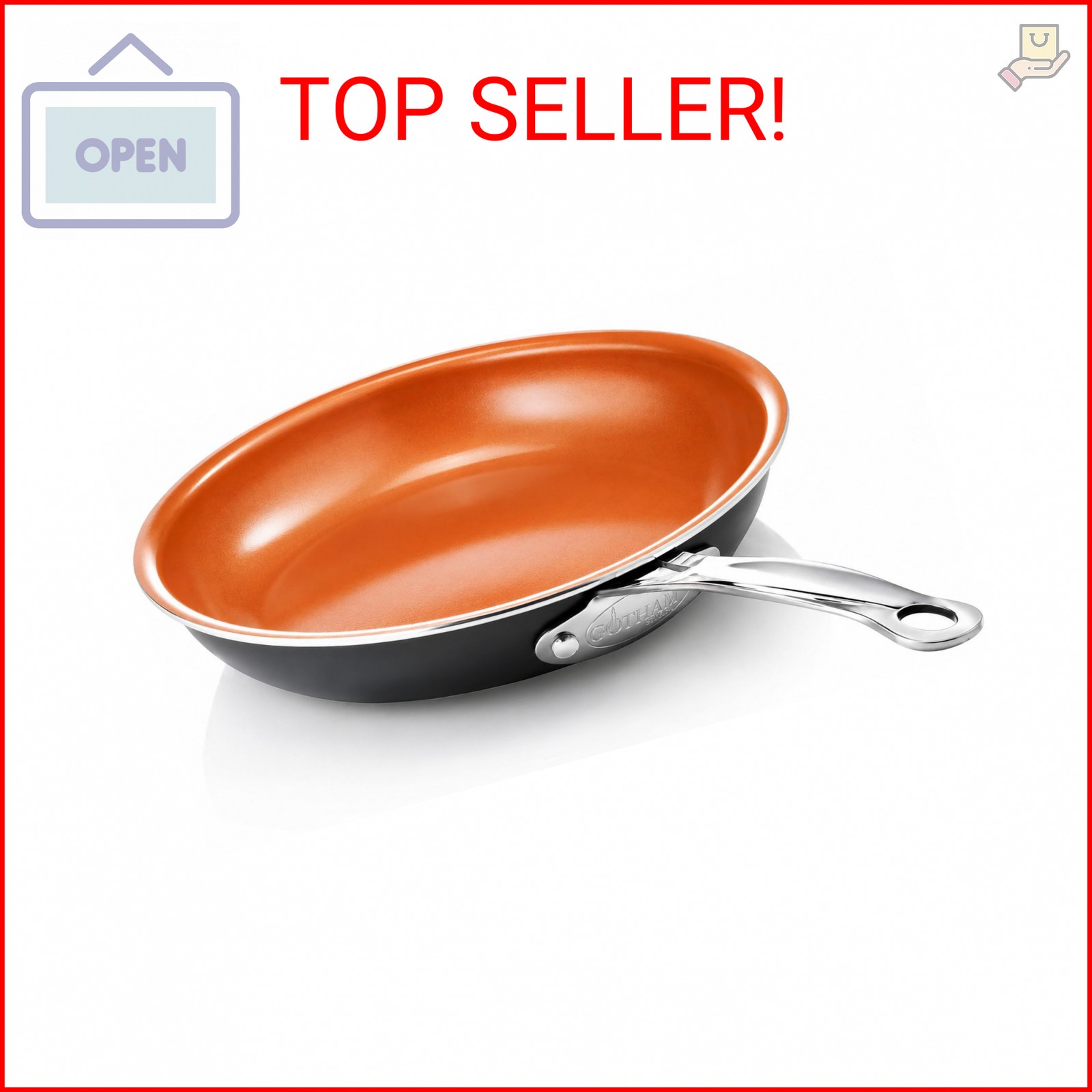 Gotham Steel 12.5 Large Frying Pans Nonstick, Family Sized Non Stick Frying Pan