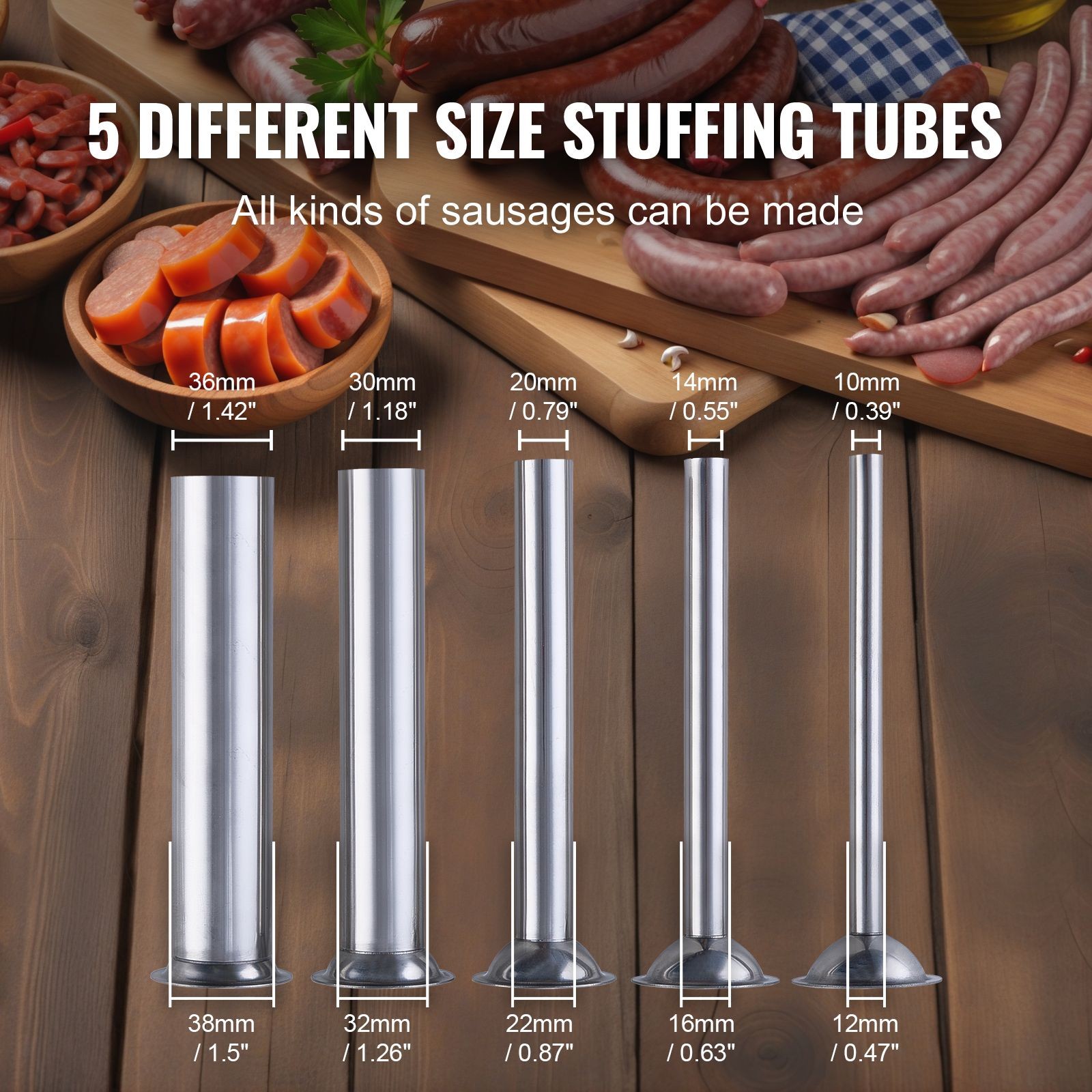 Commercial 7/15lbs 304SS Sausage Stuffer