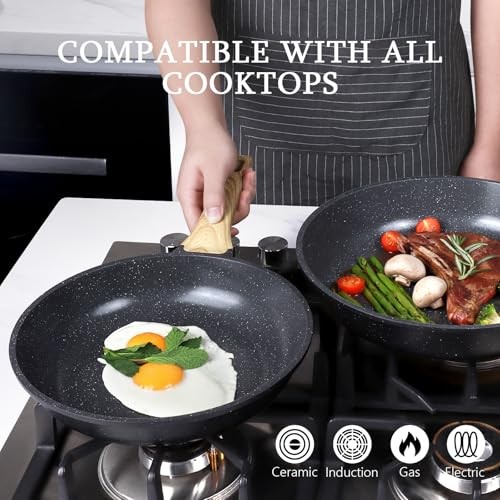 Ceramic Nonstick Frying Pan – 10 Inch Healthy Non-Toxic Non Stick Skillet