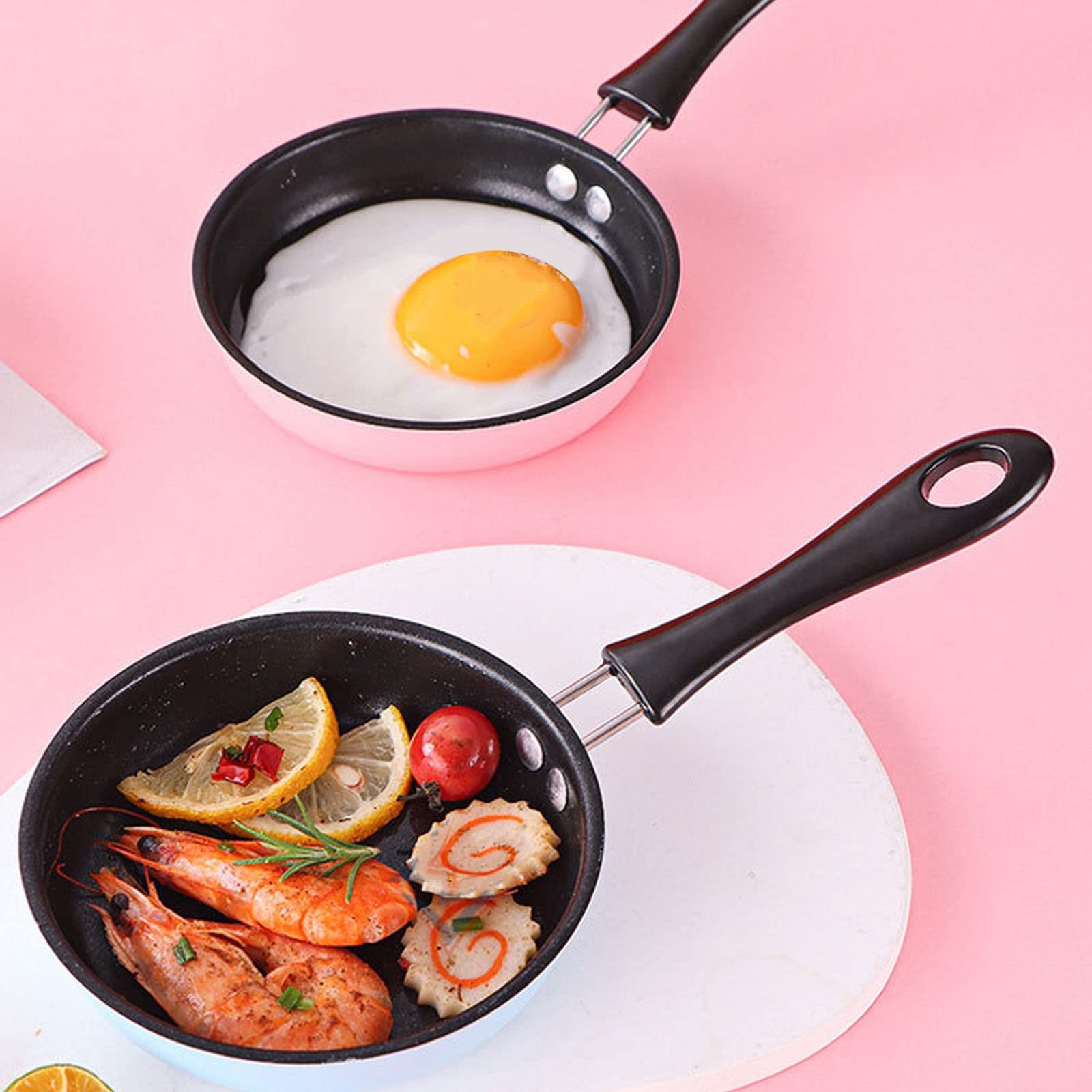 Stainless Steel Skillet, Mini Frying Pan with Non Stick and PreSeasoned for I…
