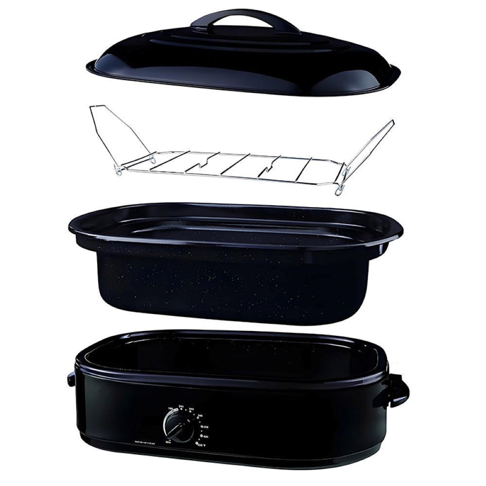 Electric Roaster Oven 16 Quart, Self-Basting Lid & Steel Rack, Countertop Cooker