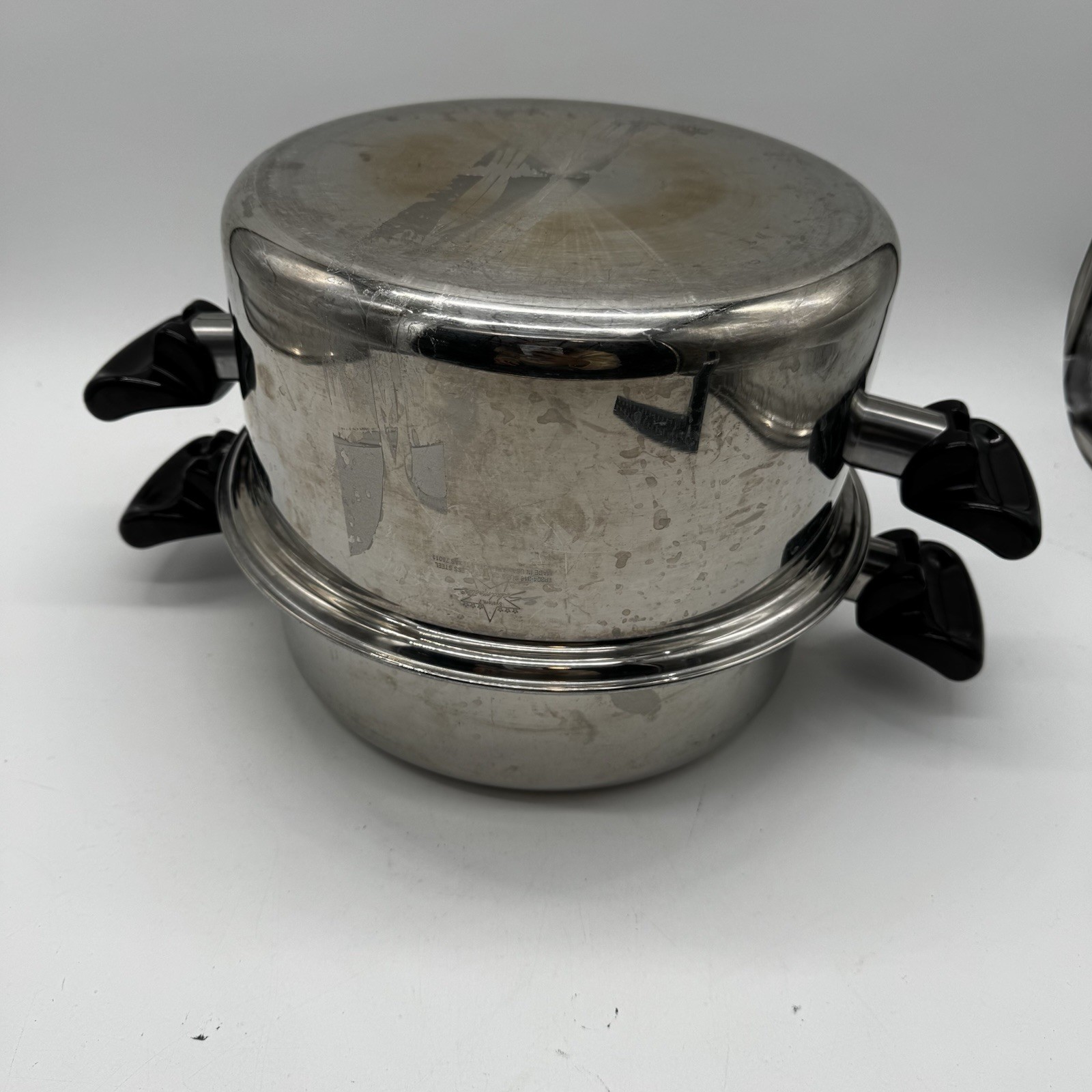 Saladmaster System 7 TP304-316 Surgical Stainless 7 Qt Stock Pot w/ Dome Lid.