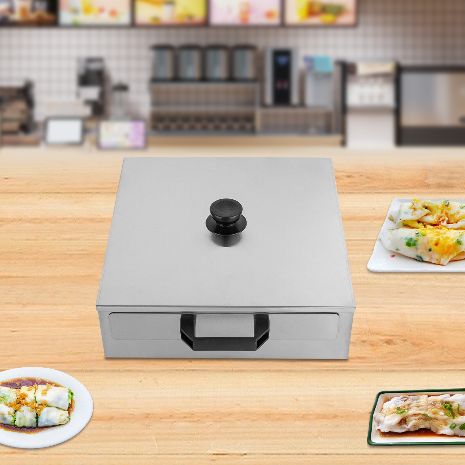 Rice Noodle Rolls Machine 1 Layer Cantonese Food Steamer w/ 304 Stainless Steel~