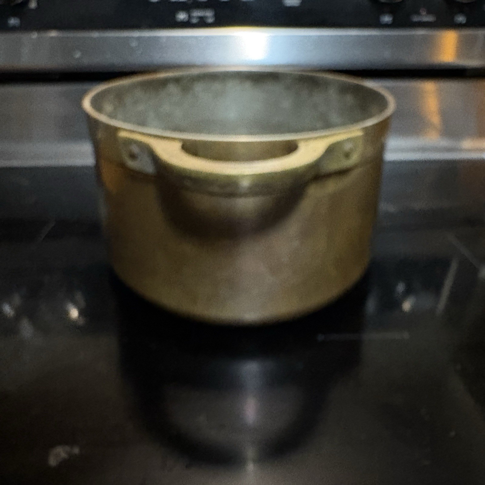 RARE 8lb Metaux Ouvres-Vesoul Copper Dutch Oven w Lid Heavy Cast Brass Handles