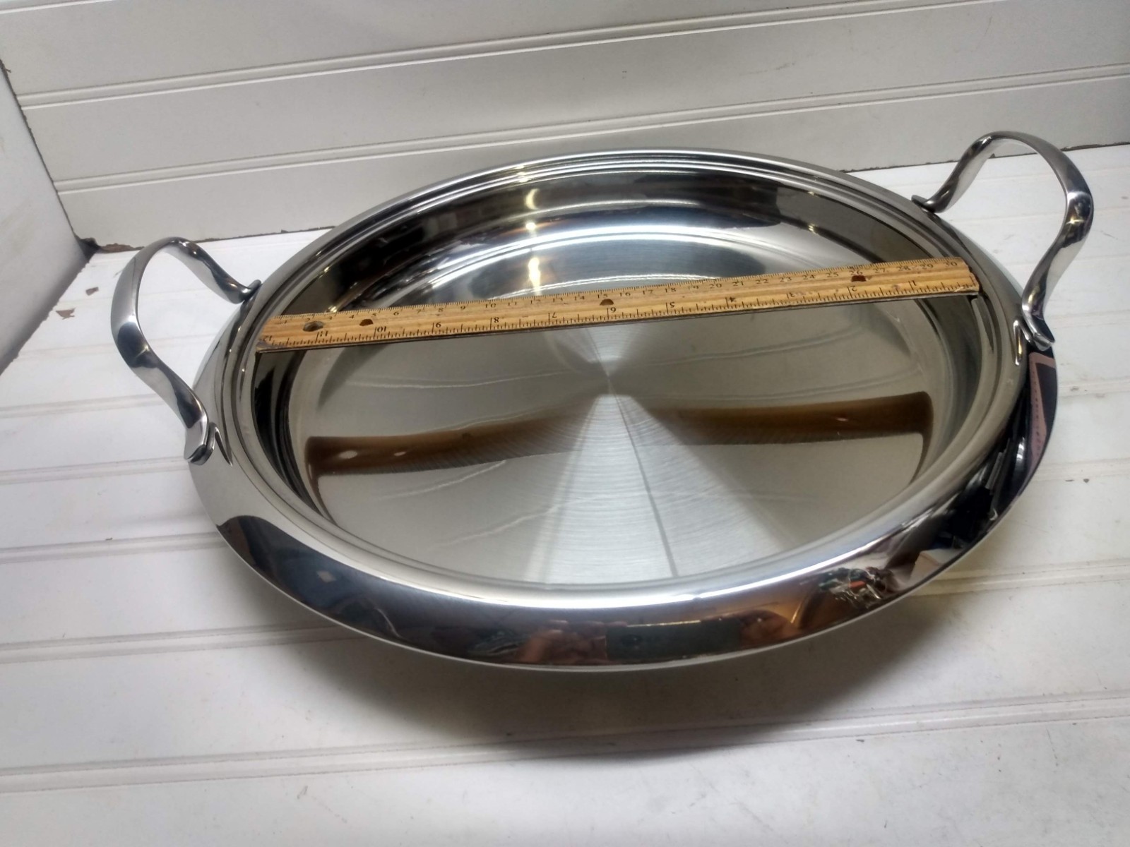Chef’s Ware Townecraft 12″ Skillet Stainless Frying Pan Serving Dish & Glass Lid