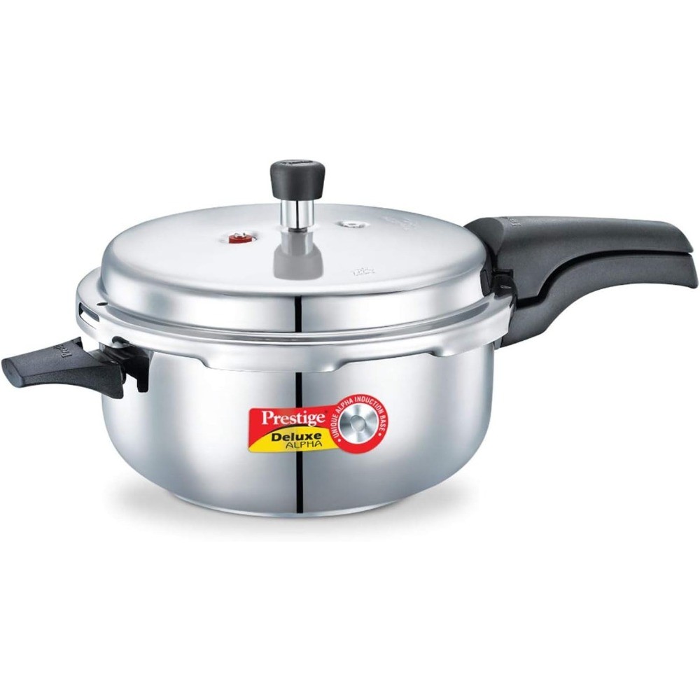 Prestige 5L Alpha Deluxe Induction Base Stainless Steel Deep Pressure Pan