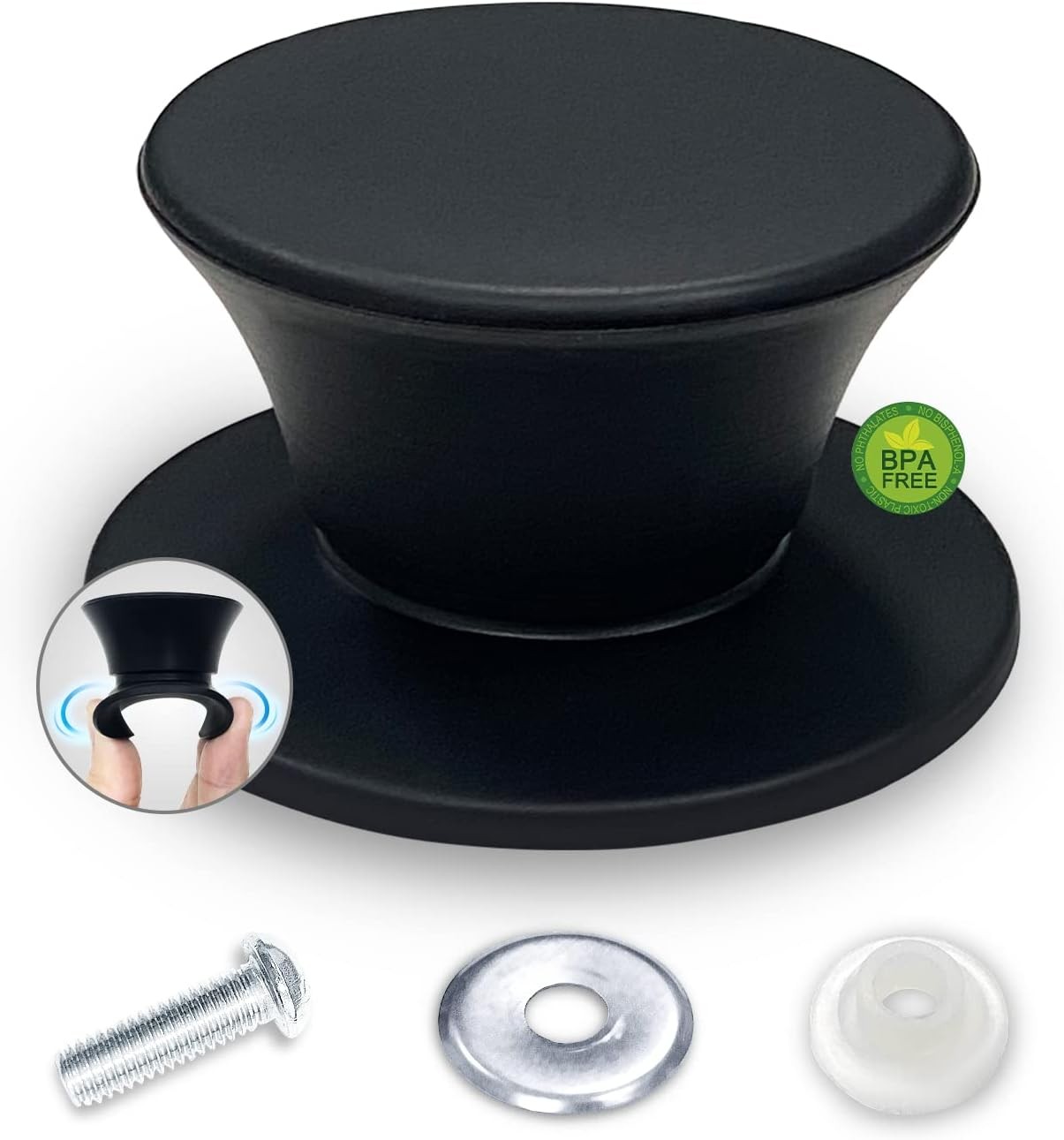 Walfos Universal Silicone Pot Lid Replacement Knob, Heat Resistant Pan Lid Holdi