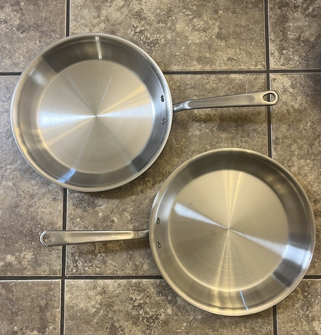 Lot x2 Made In Brand Cookware 12in Stainless Clad Frying Pan USA Made-In 12 in