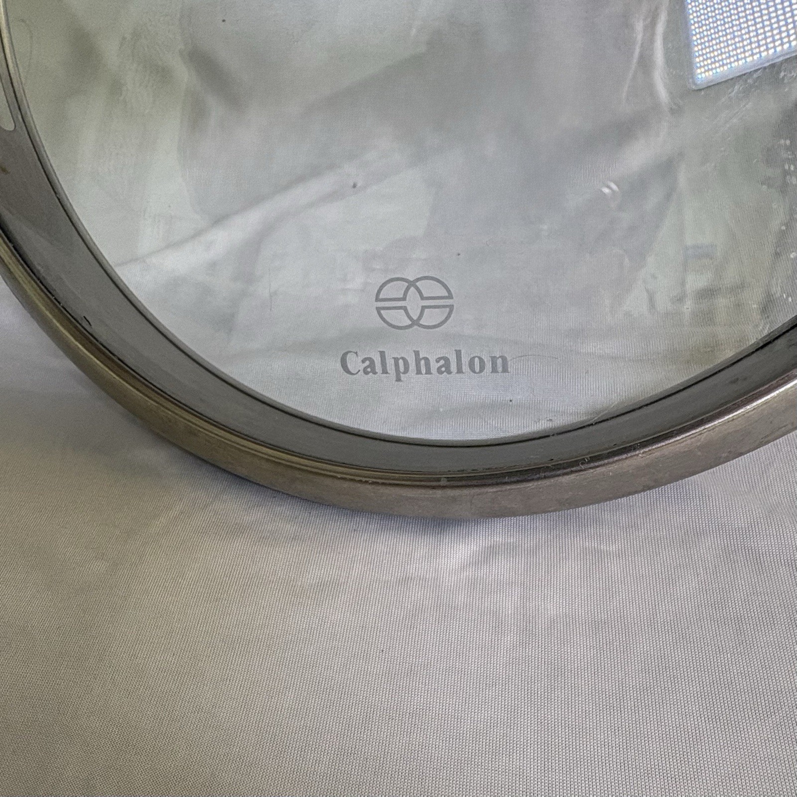 Calphalon Straining Lid 8.5 Inches Strain and Pour Stainless Steel and Glass