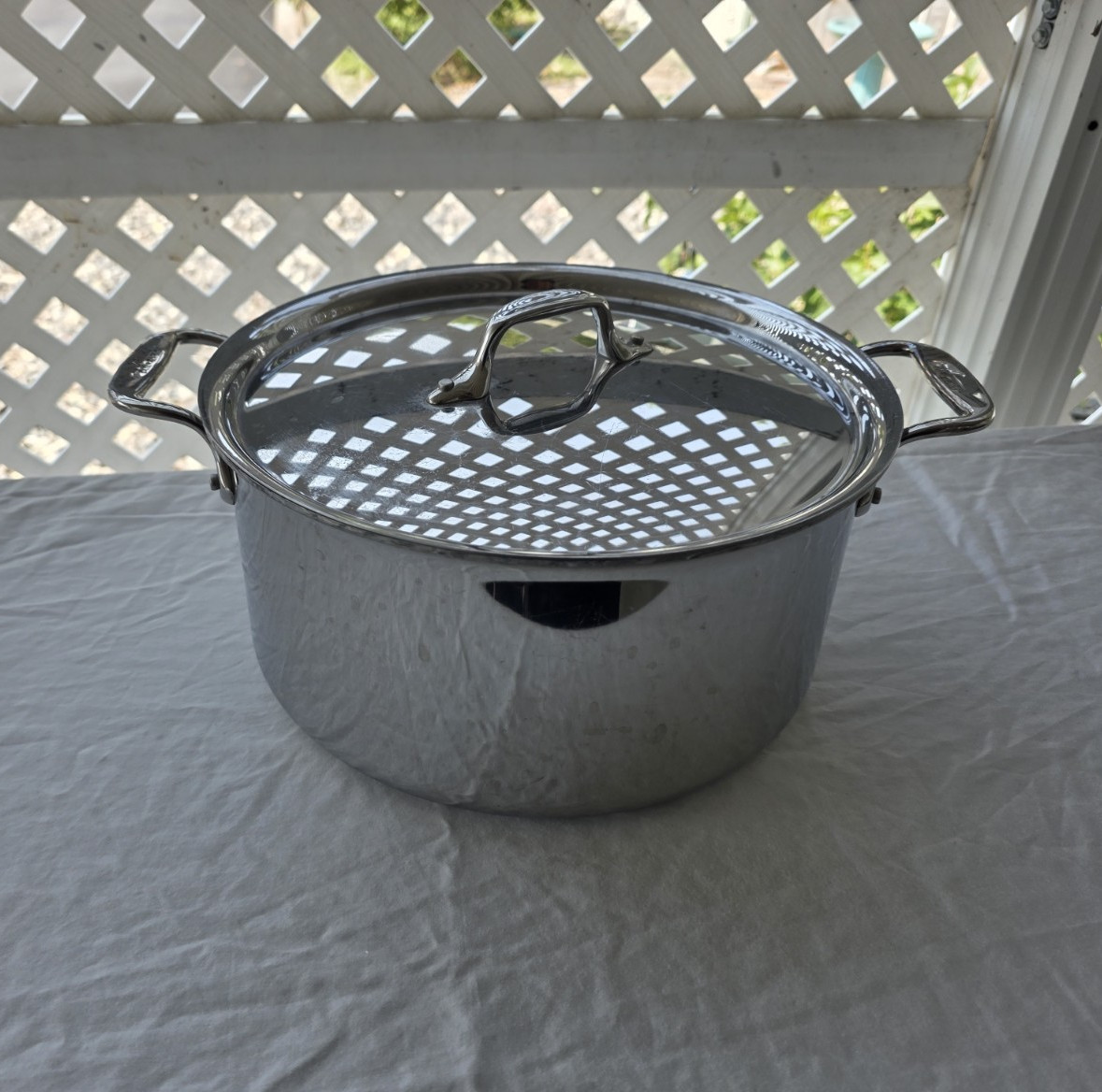 All-Clad D5 10 Qt Stainless Steel Stockpot w/ Lid 10in Induction Compatible