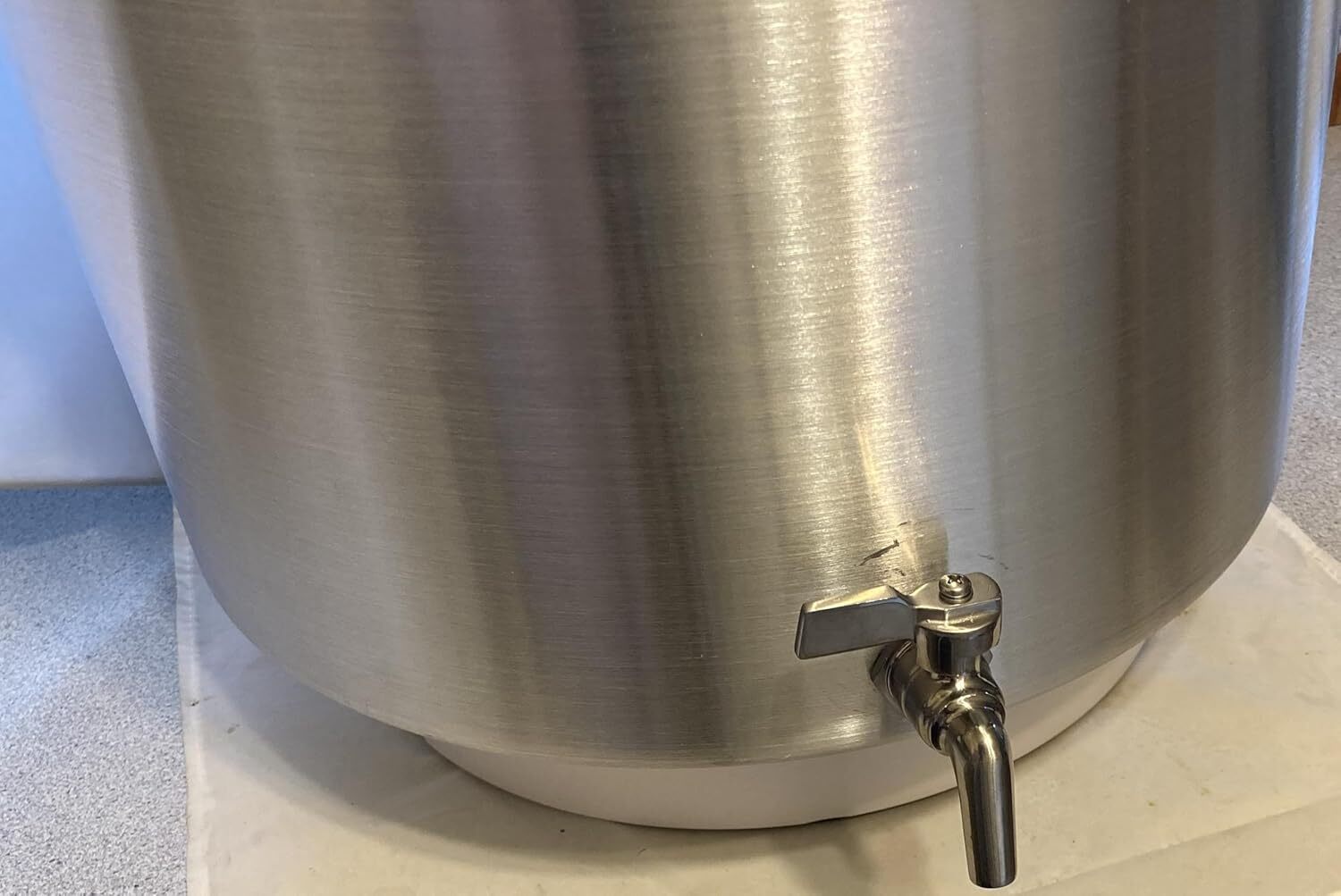 38 qt Aluminum Stock Pot with Spigot Spout: HeavyDuty 9+ Gallons Kettle + Faucet