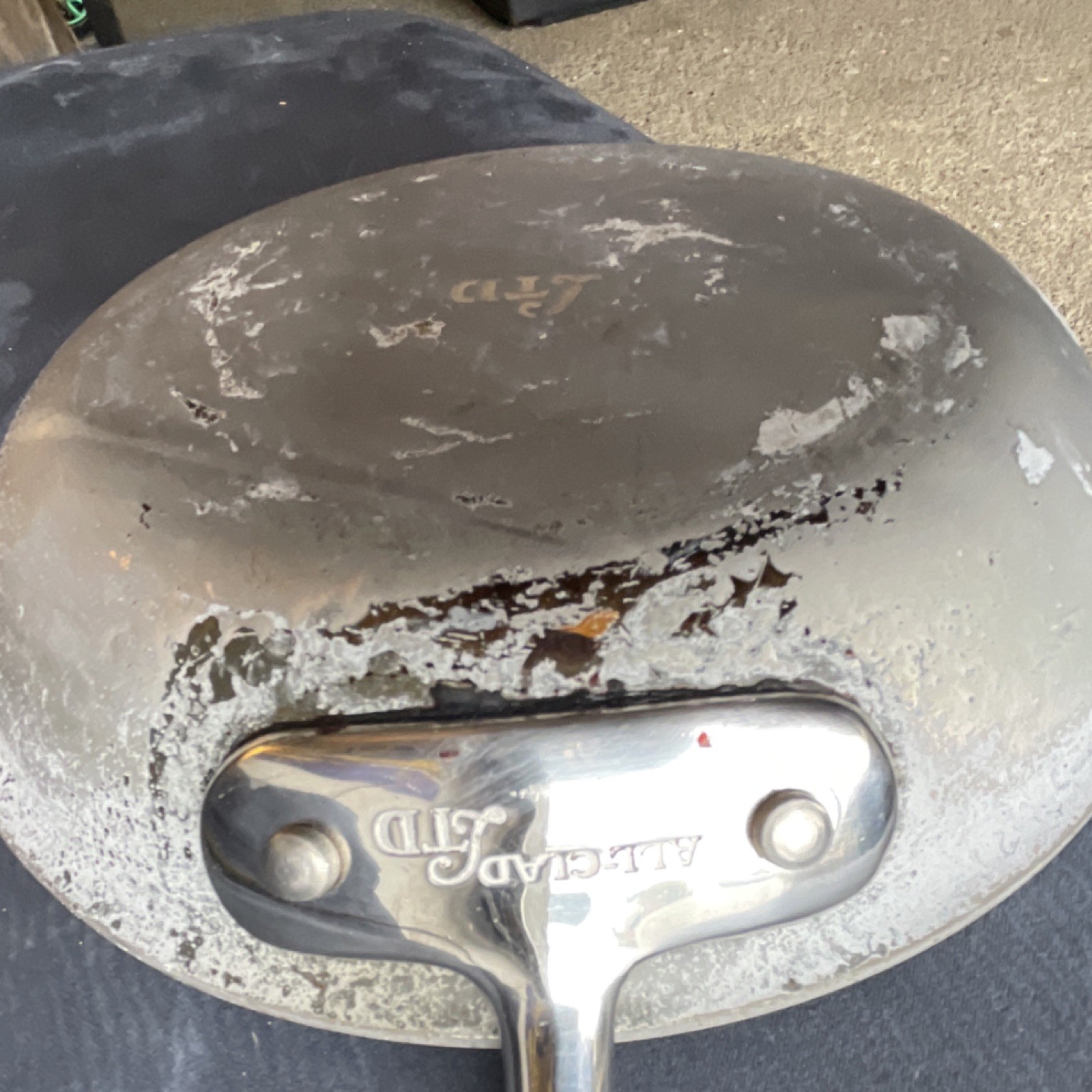 All-Clad Round Frying Pan Stainless Steel 8 in Silver Long Handle Gas/Electric