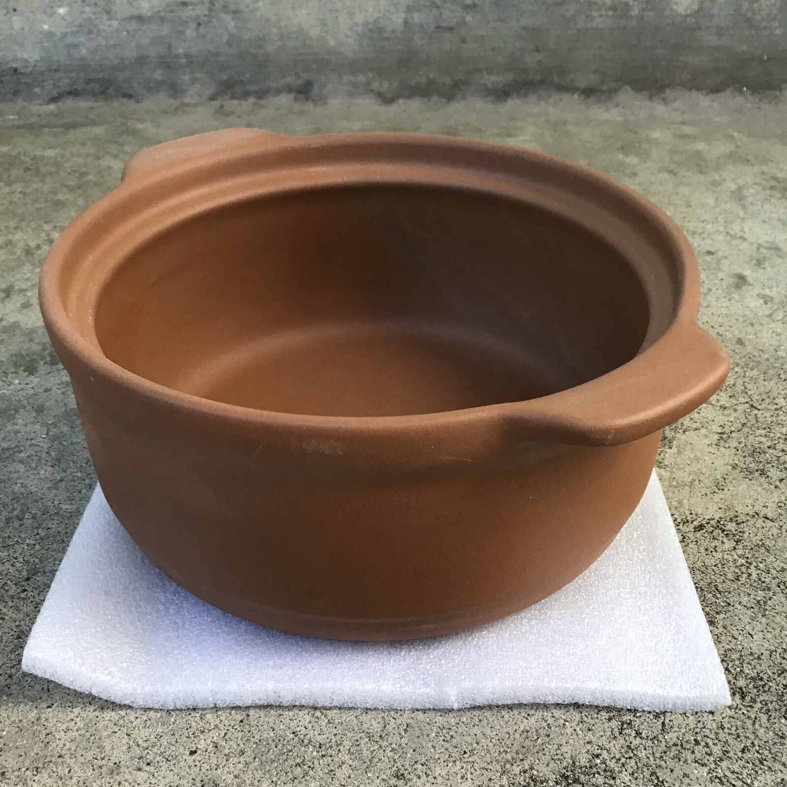 Home Essentials 1.79 QT Brown Clay Pot Cookware For Gas Wood Oven Stoves