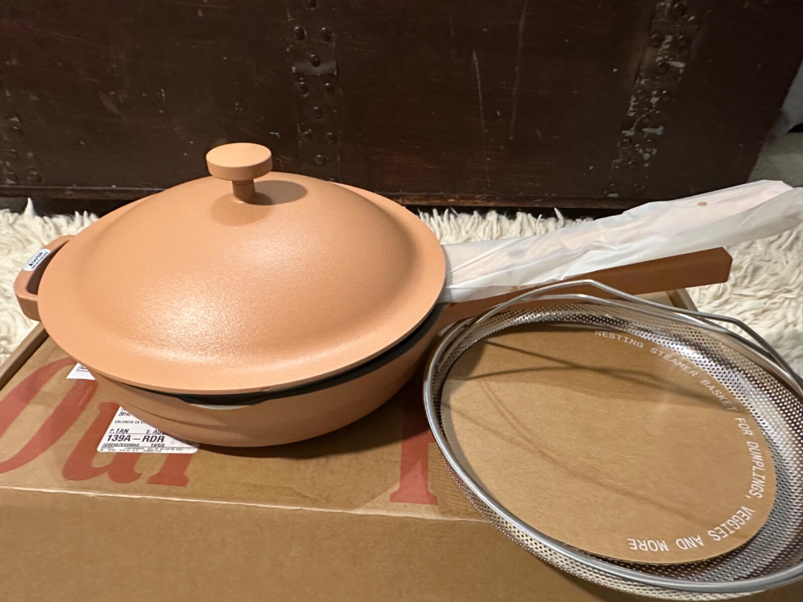 Our Place Always Pan 2.6 Qt 10.5” w/ Wooden Spoon + Steamer Basket -2.0 SPICE