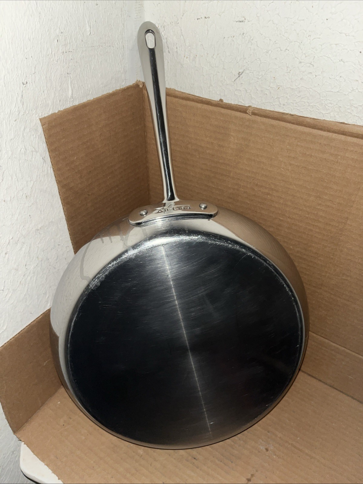 All-Clad 13-1/4” in Stainless Steel Skillet No Lid Induction Ready