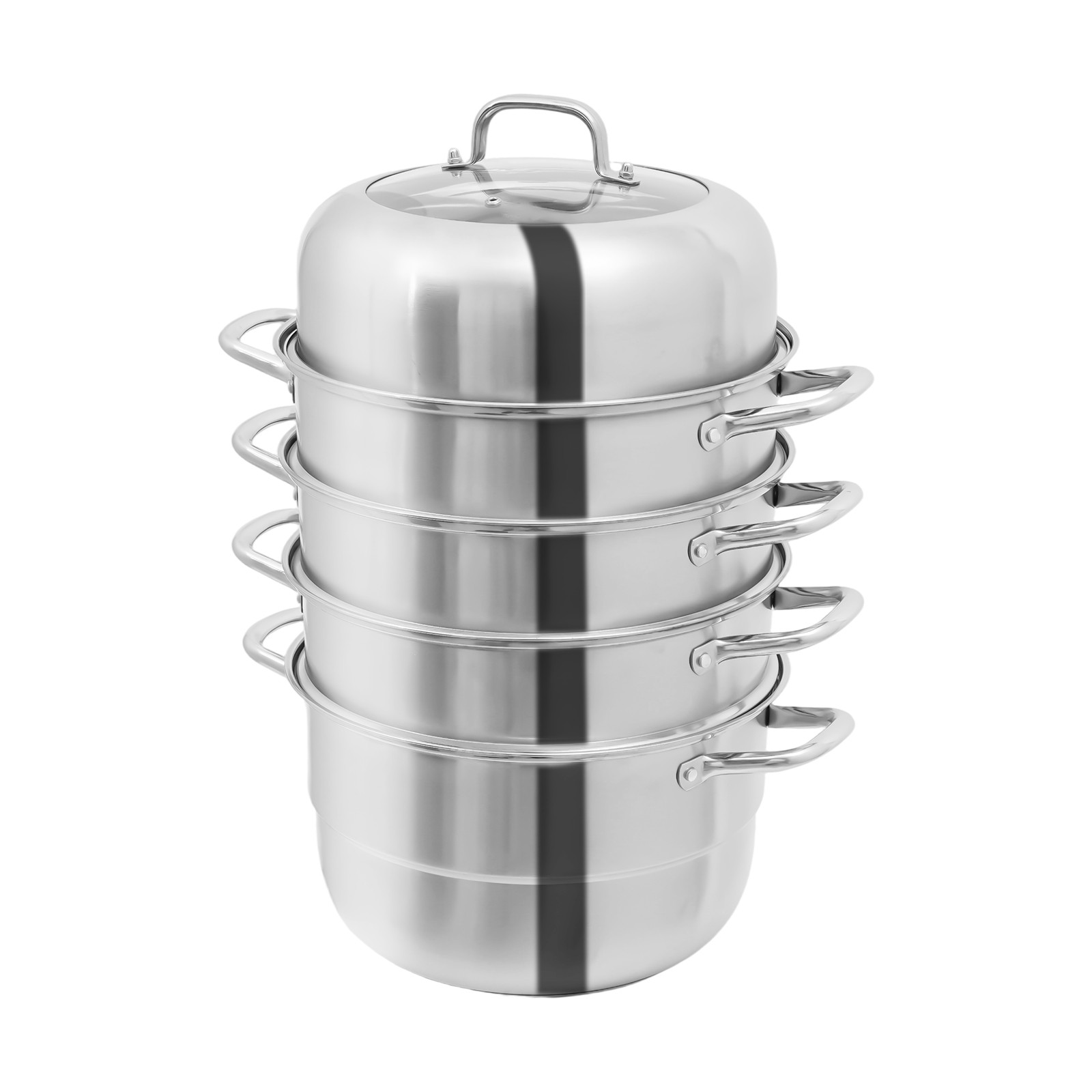32.5cm 5 Tier Stainless Steel Steam Cooker Steamer Pan Cook Pot Set kitchen