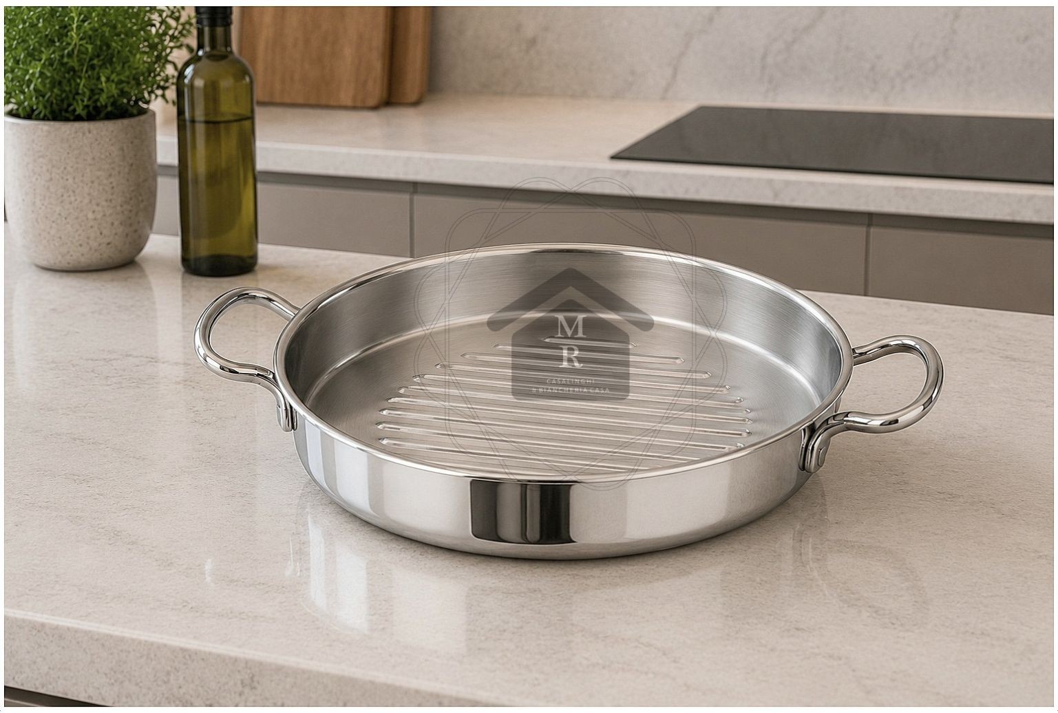 Inoxtherm Stainless Steel Grilled Steakhouse 18/10 cm. 26 – Barbecue Effect