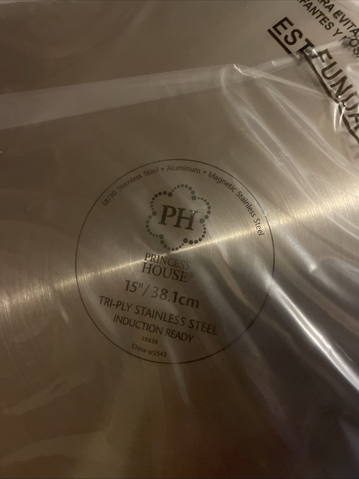 Princess House Stainless Steel Tri-Ply 15″ HERITAGE PAELLA Pan New In box #10838