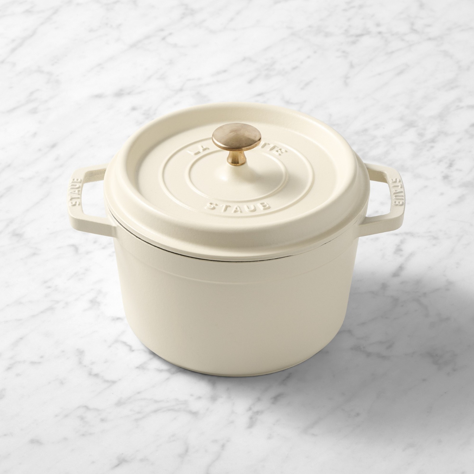 Staub Enameled Cast Iron Deep Oven, 3-Qt.Select Color:Matte French Crème