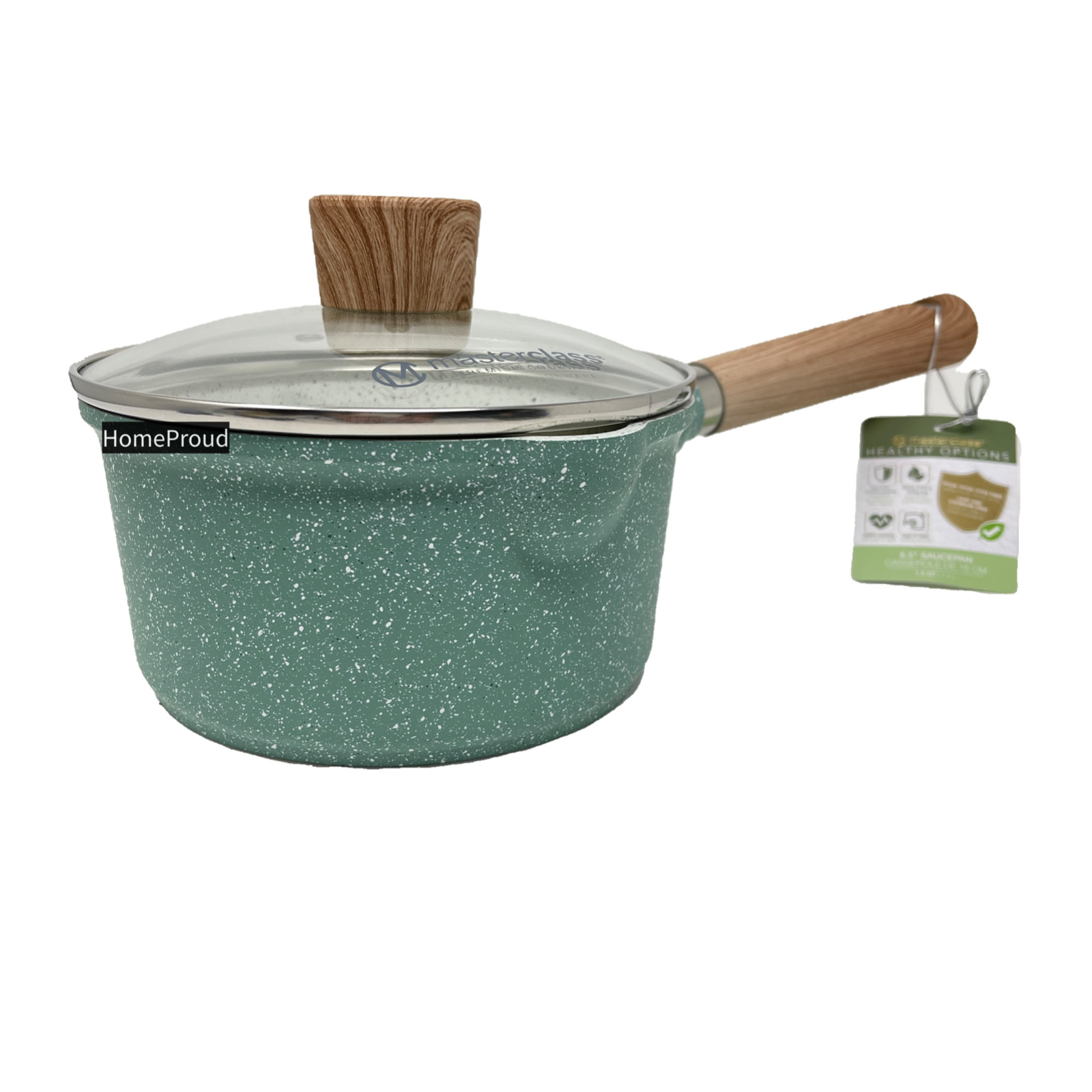 Masterclass Sauce Pan Nonstick Ceramic Coating Small 6.5 inch 1.5 Qt Casserole