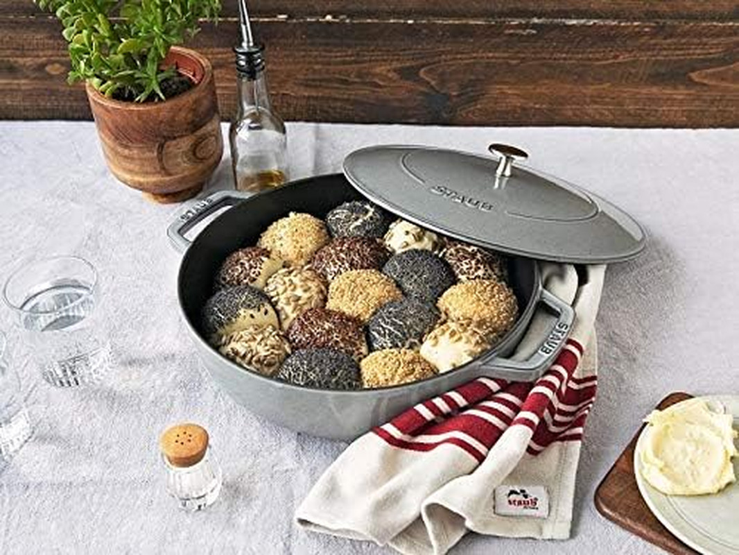 Graphite-Grey 28cm Cast Iron Chistera – Durable and Stylish Cookware