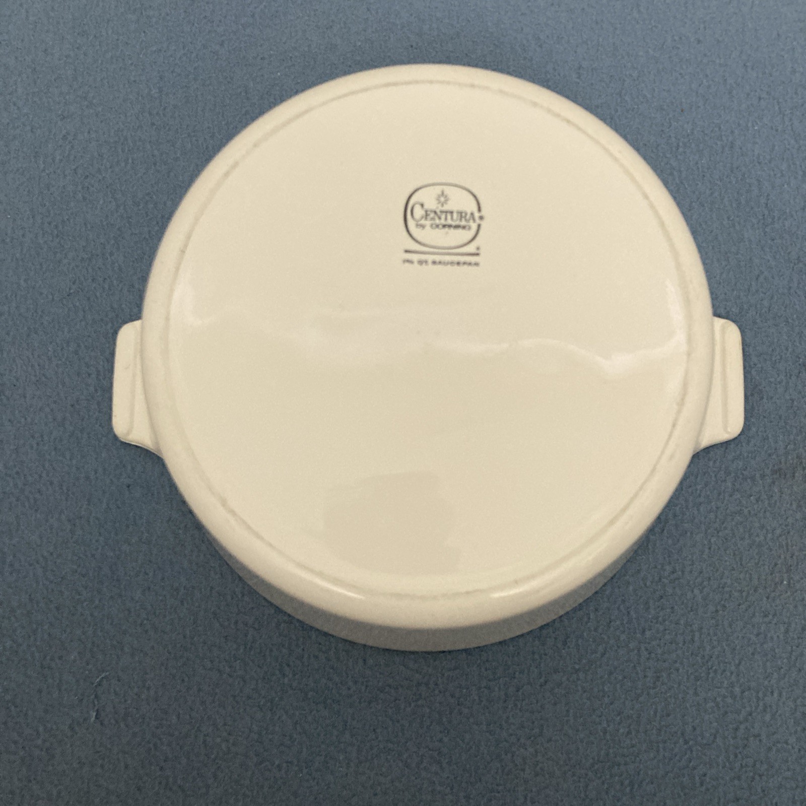 VTG Centura by Corning White 1 3/4 QT Round Saucepan w/Handles- No Lid