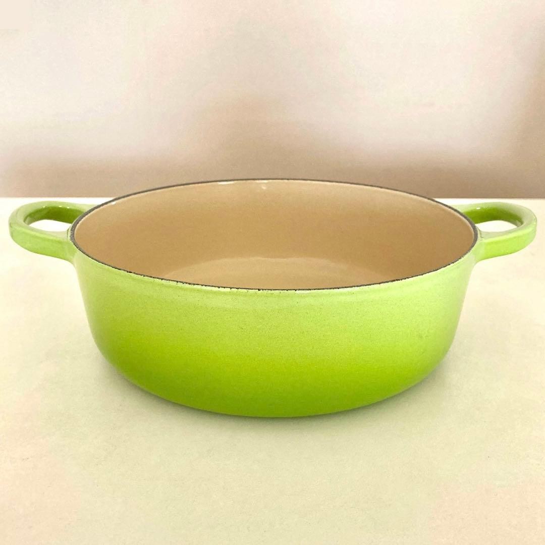 Le Creuset Cocotte Risotto Pot 22cm 8.6″ 2.53qt Kiwi Green Enamel Cast Iron