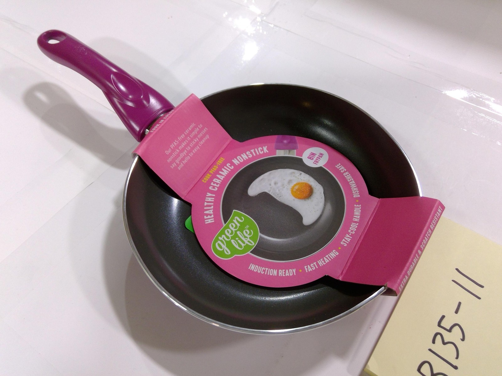 GreenLife Frying Pan 8 In Ceramic Nonstick Pink Induction Ready Dishwasher Safe