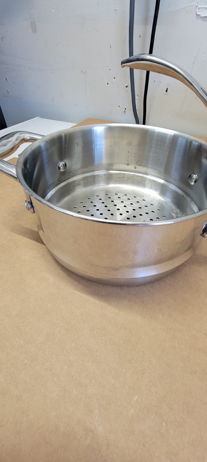 Biltmore 3 Pc Sauce Pans Pots Heavy Stainless Steel Oven Safe Steamer 3.4 2.3 QT