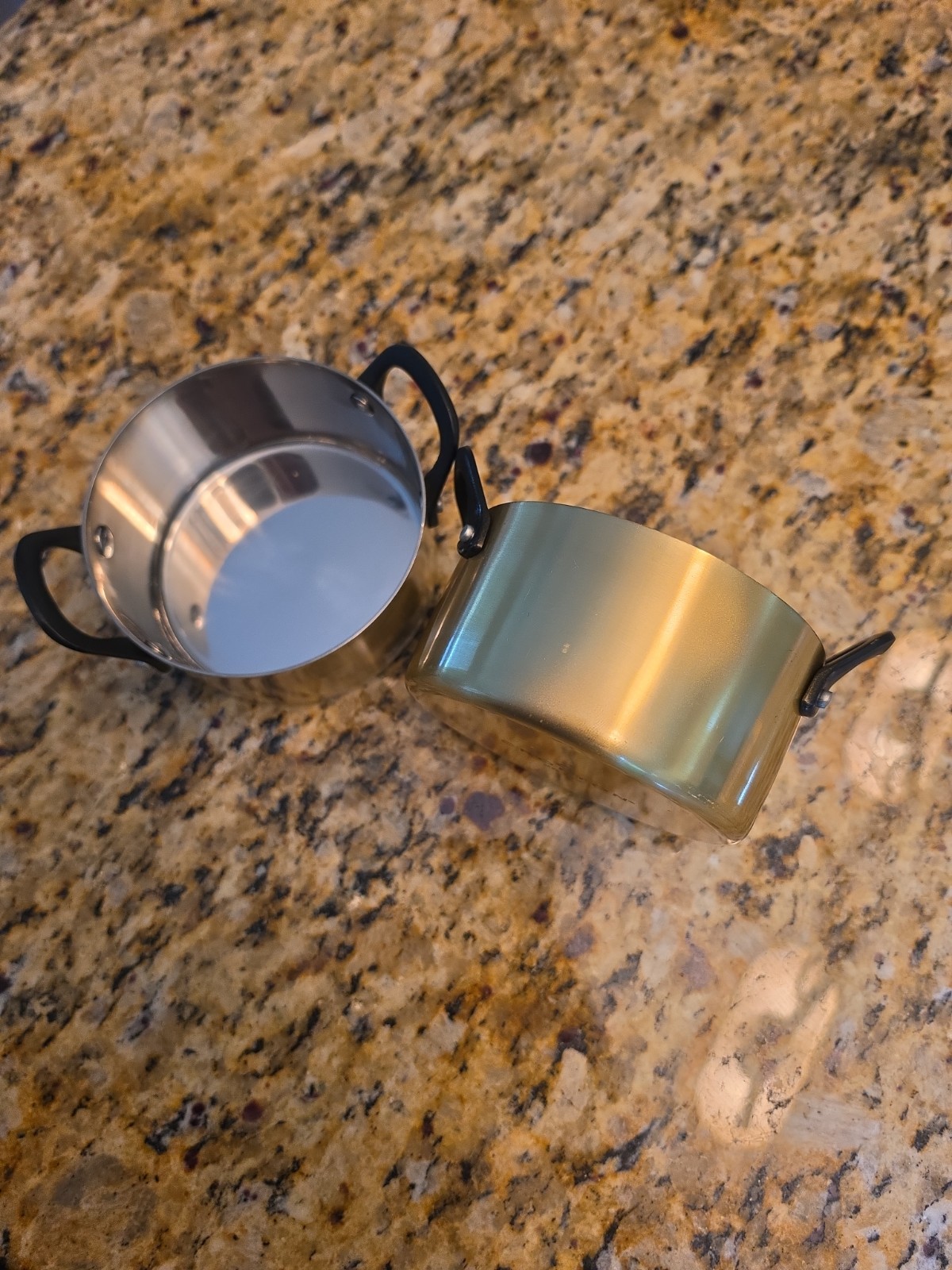 Crofton Mini 2pcs Set Cookware Stainless Steel Gold tone 20oz Pots