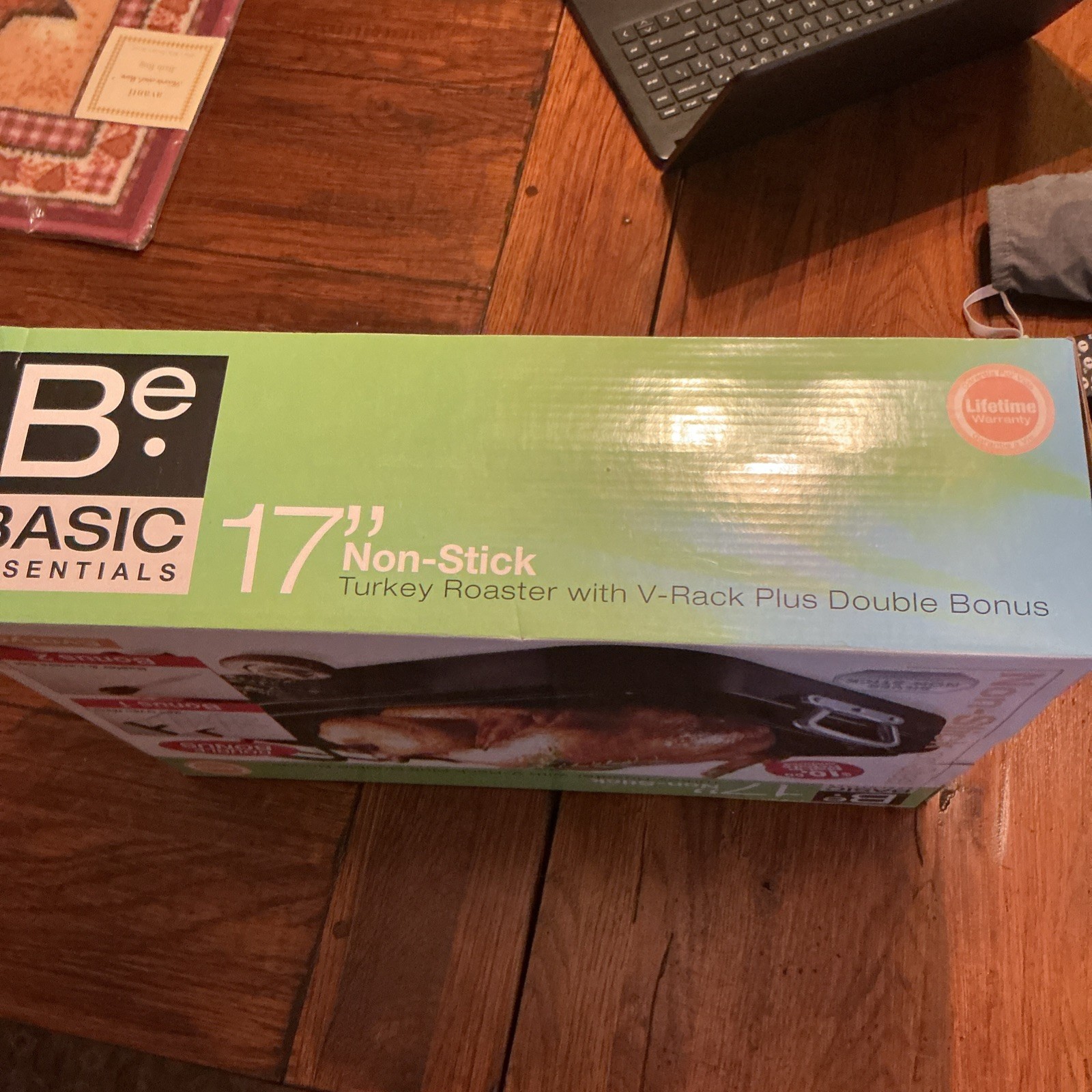 Basic Essentials 17”non Stick Turkey Roster With Bonus Pieces
