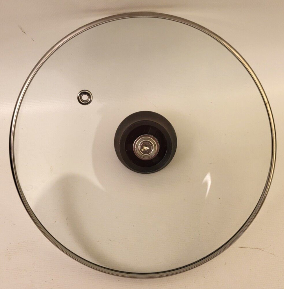 T-Fal TFAL 7″ Vented Glass Replacement Part Lid Top w/ Black Knob / Handle