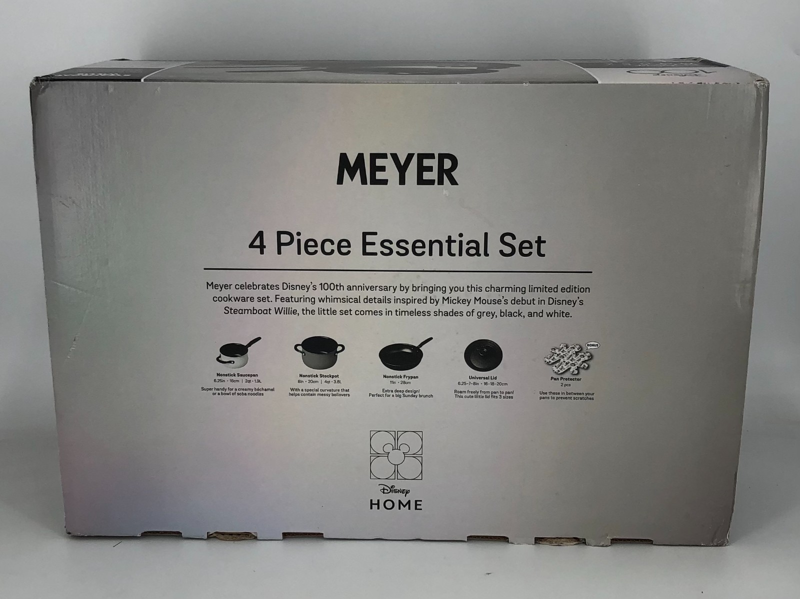 Disney 100 Meyer 4-Piece Limited Edition Nonstick Cookware Set Steamboat Willie