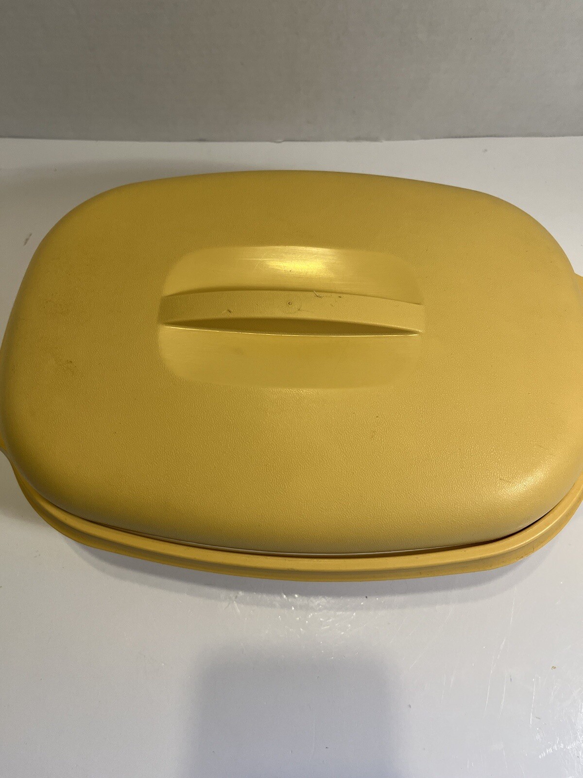 Vintage Tupperware #1273 harvest gold three-piece vegetable/rice steamer…
