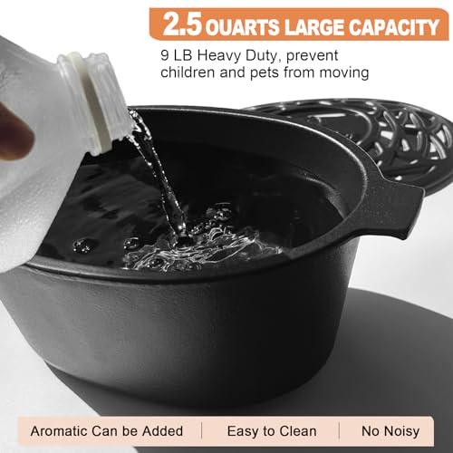 Quantfire Wood Stove Steamer Rust Resistant,Fireplace Humidifier Pot Cast Iron