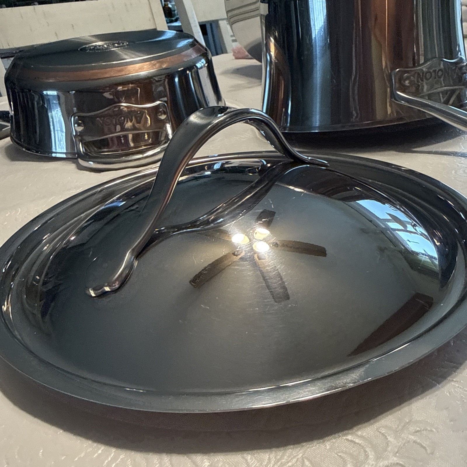 Anolon Nouvelle Copper Stainless Steel 3-Ply Copper Core Base Cookware 6 Pieces