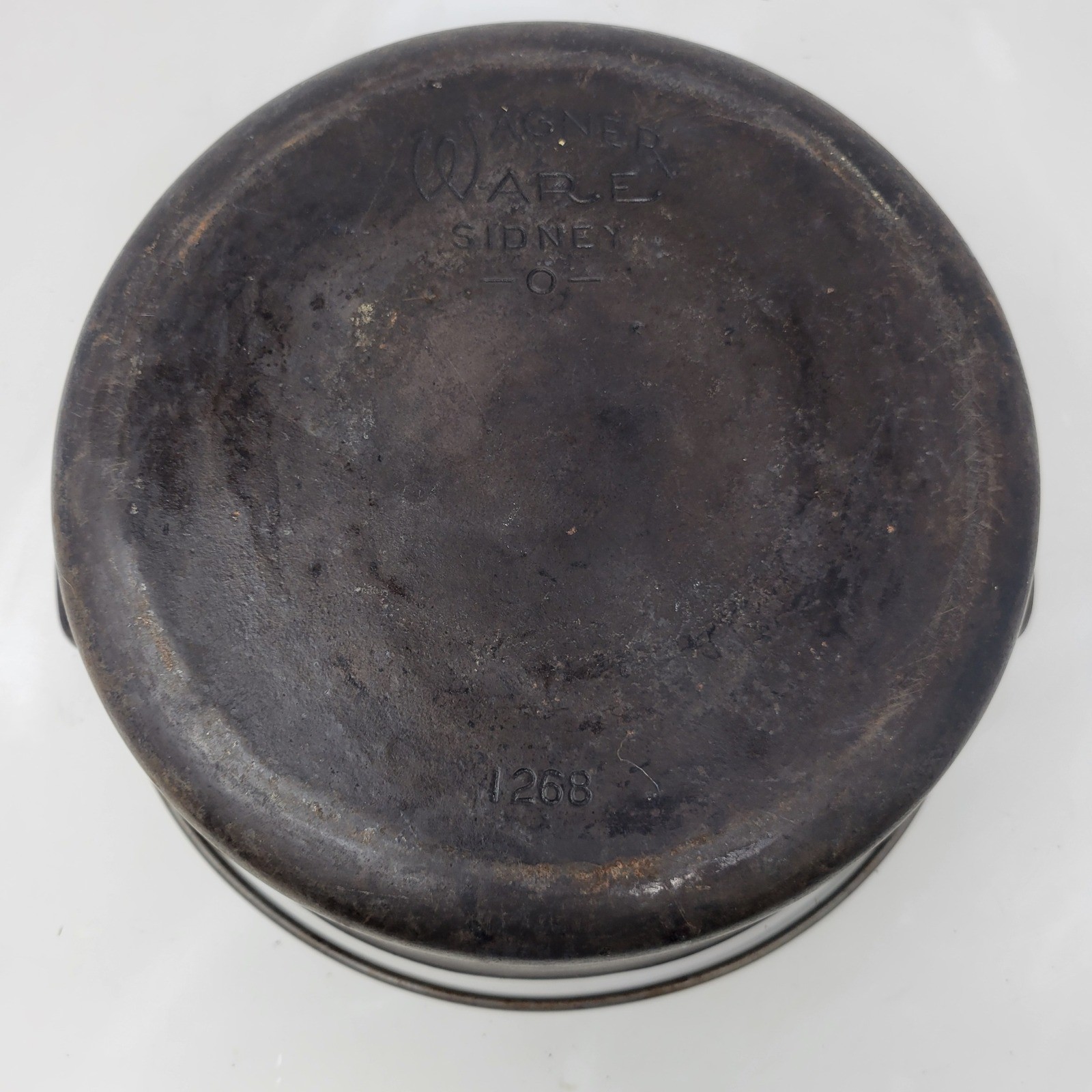 Wagner Ware Sidney -O- Cast Iron Dutch Oven 1268 Zig Zag Lid 10in Vintage USA