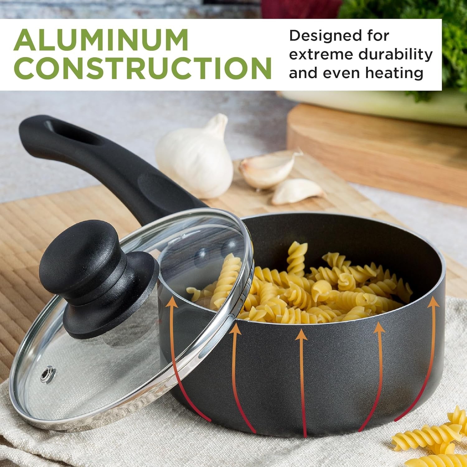 26-Piece Easy Clean Ceramic Nonstick Cookware Set – Dishwasher Safe Essentials