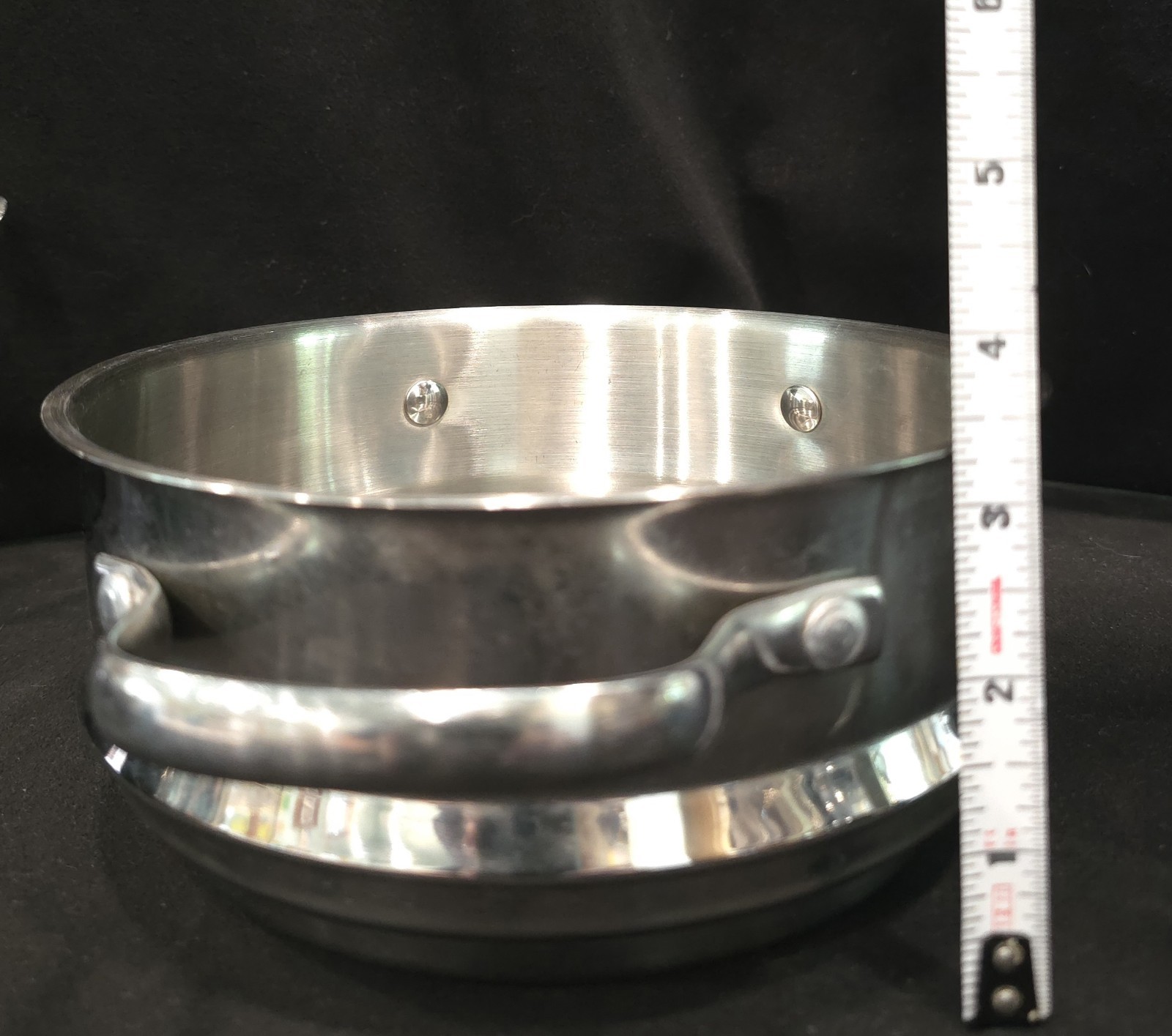 Wolfgang Puck Cafe Collection 8 piece set 18/10 Stainless Cookware Set EUC