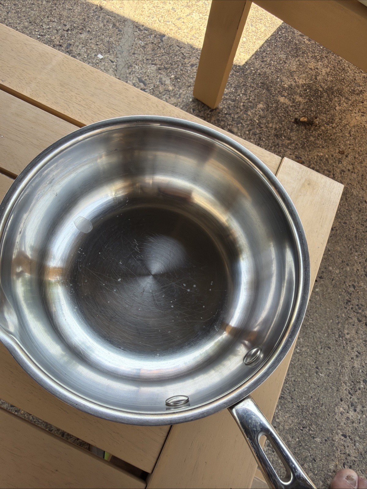 Emeril Stainless Steel 1 Qt Saucepan Copper Core Pour Spout Chef Kitchenware Lid