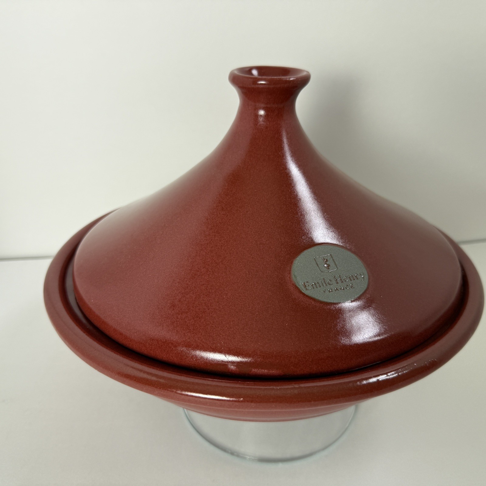 New Tagine Burgundy Emile Henry Made in France Flame Ceramic 10” FREE SHIP